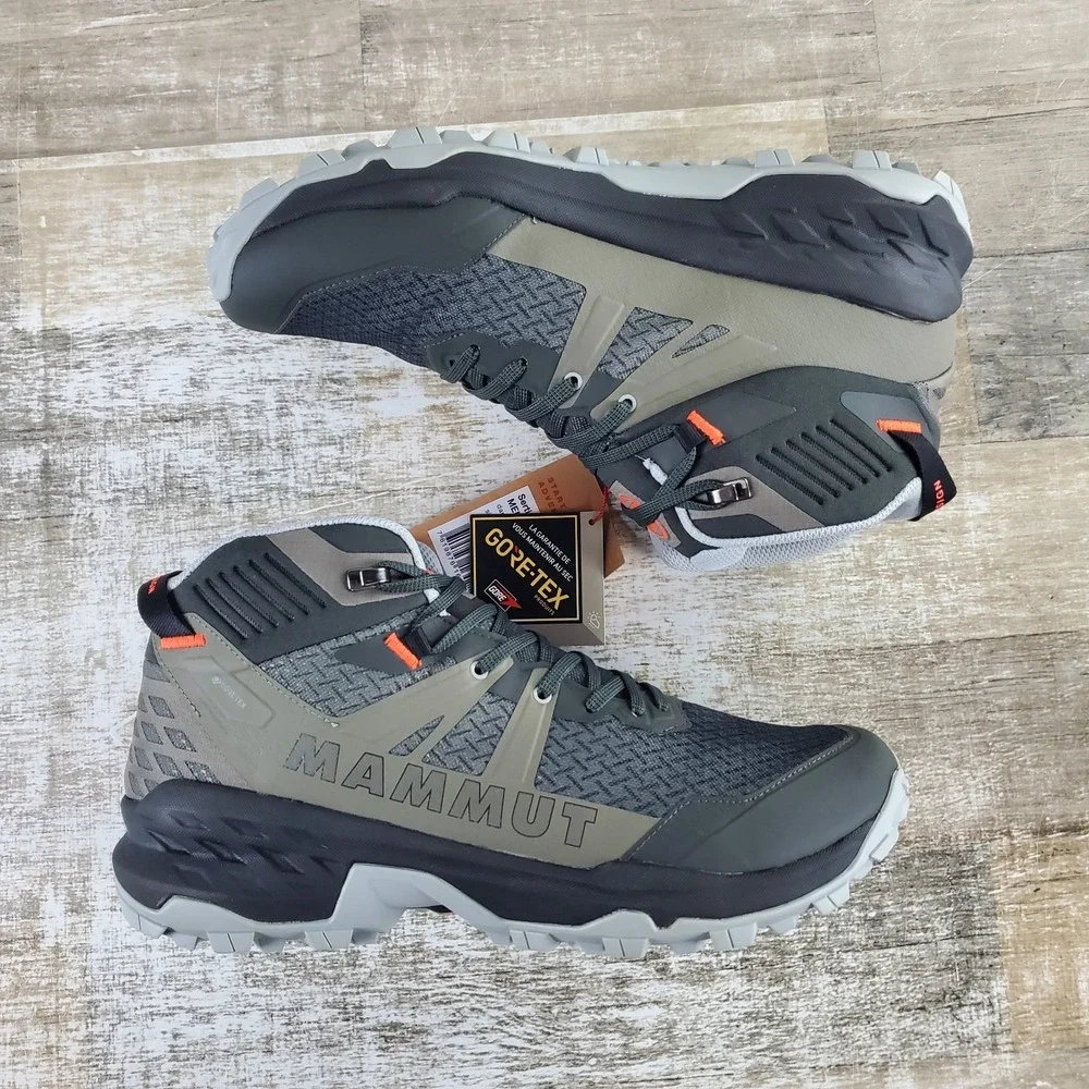 Mammut Sertig II Mid GTX Mens Hiking Shoes Sz 11.5 Athletic Dark Tin Sneakers